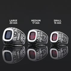 Customized High School Ring, Class Ring, School Ring, University Ring, Handmade College Ring, Personalized University Ring, Graduation Gift 🎓 Handcrafted Silver Graduation Rings 🎓 ✅ Made of 925 Sterling Silver ✅ Dimensions: 20mm Large, 17mm Medium, 15mm Small ✅ Weight: ±20gr Large, ±12gr Medium, ±9gr Small 🎉Celebrate your academic achievements in style with these exquisite handmade silver graduation rings. Meticulously crafted with attention to detail, these rings are the perfect way to commemorate your journey and mark this significant milestone. Product Features: 🔶 High-Quality Silver: Each ring is expertly crafted using premium-grade 925 sterling silver, ensuring durability and timeless beauty. 🔶 Customizable Design: Personalize your graduation ring with the option to engrave your Classic Signet Ring With Accent Stones For Gift, Classic Signet Ring With Accent Stones, White Gold Signet Ring With Accent Stones For Promise, Polished Diamond Rectangle-shaped Rings, Rectangular Diamond Ring With Polished Finish, Polished Finish Rectangular Diamond Rings, Custom Oval Rings For Formal Occasions, Custom Formal Rings With Polished Finish, Custom Round Promise Rings