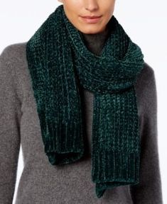 Calvin Klein Chenille Scarf, Green - Machann.com Chenille Scarf, Gift Giver, Winter Scarf, New Product, Knitted Scarf, Calvin Klein, Bar, Green