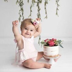 Lauren Johnson added a photo of their purchase 6 Month Baby Picture Ideas, Cake Smash Outfit Boy, Cake Photoshoot, Cake Smash Ideas, Baby Cake Smash, 1st Birthday Pictures, Flower Girl Accessories, First Birthday Pictures, 1st Birthday Photoshoot