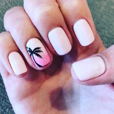 50+ Palm Tree Nail Art Ideas That You Will Love » Palm Tree Nail Art, Tree Nail Art, Nail Art Halloween, Spring Break Nails, Fun Summer Nails