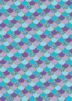 a blue and purple fish scale pattern