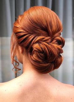 Red Hair Updo, Bridal Hair Updo, Copper Hair, Wedding Hair And Makeup, Ginger Hair, Great Hair, Bride Hairstyles, Hair Designs, Bridesmaid Hair