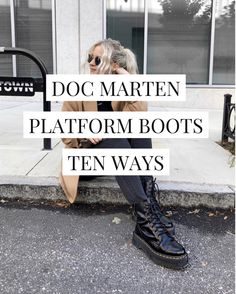 Plaform Boots, Doc Martens Outfit Black, Black Boots Fall Outfit, Martin Boots Outfits, Jadon Outfit, How To Wear Doc Martens, How To Style Dr Martens, Doc Marten Jadon, Black Boots Outfits