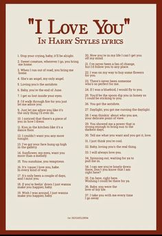 the poem i love you in harry styles