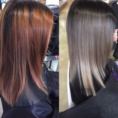 Ash blonde dark roots ash ends Blonde Hair Ends, Hair Color Images, Blonde Ends, Dark Ash Blonde, Color Melt, Ash Brown Hair