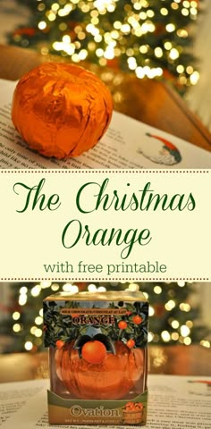 the christmas orange with free printable