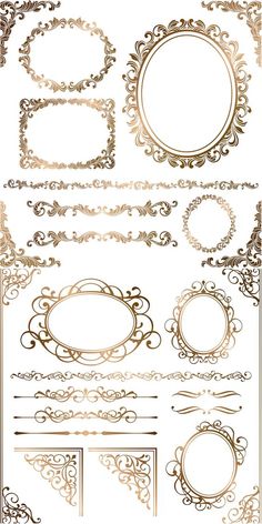 a set of ornate frames and dividers