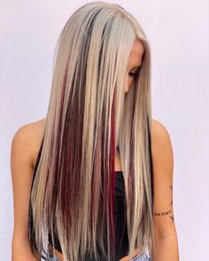 Xtina Hair, Punk Hair Color, Christina Aguilera Hair, Edgy Blonde Hair, Black Hair With Blonde Highlights, Indigo Hair, Lola Indigo, Pink Blonde Hair, Hair Color Underneath