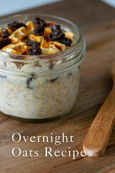 overnight oats recipe in a glass jar