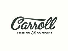 the logo for carol fishing and company, which has been designed to look like it is in