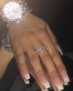 Icy Jewelry, Nail Ring, Dope Jewelry, Acrylic Nails Coffin, Square Acrylic Nails, Pretty Acrylic Nails, Best Acrylic Nails, Girly Jewelry, Long Acrylic Nails