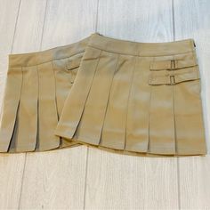 2 French Toast Girls' Khaki Uniform Skirts Skorts Size 5 New - Washed But Never Worn. No Stains, Holes, Or Tears. Please See Photos For Details. Thanks For Looking! Skorts, Kids Bottoms, French Toast, Toast