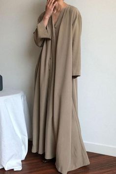 Kimono Style Long Sleeve Maxi Dress - Daisy Store Loose Long Sleeved Dresses, Beige Long Sleeve Summer Dress, Long Sleeve Maxi Shirt, Maxi Dress With Long Sleeves Casual, Maxi Dress Kimono, Luxury Long Sleeve Linen Dress, Lomg Dress Coat, Luxury Casual Beige Maxi Dress, Long Casual Dresses Maxi