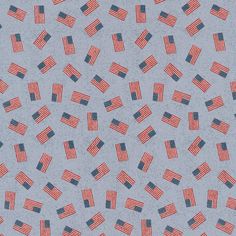 an american flag pattern is shown on a blue background with red, white and blue squares