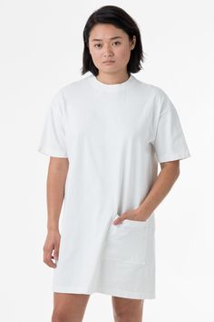 The Oversized T-shirt was designed with comfort in mind. We've added a pocket, which makes this dress different than the average t-shirt dress. Hits above the knee making this dress the perfect dress to run errands in. Constructed from rigid 7.5 oz 100% U.S Grown Cotton, custom dyed and shrink-free. Average Size Women, Oversized T Shirt Dress, Large Clothes, Mauve Dress, Comfy Dresses, Shirt Dress Style, Colored Pants, Black Shirt Dress, Oversized T Shirt