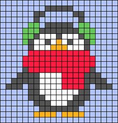 an image of a penguin made out of squares