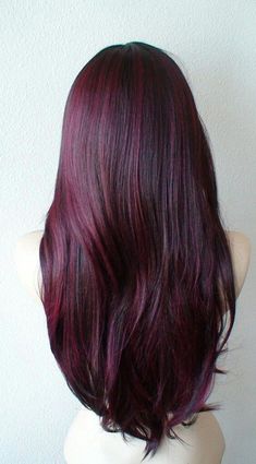 Volume Hairstyle, Wine Red Wig, Burgundy Wig, Sanggul Modern, Best Ombre Hair, Straight Hairstyle, Brown Ombre Hair, Red Wig, Ombre Hair Blonde