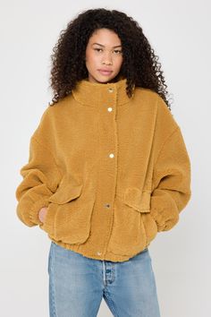 Cooler weather calls for cozy-yet-stylish layers. Embrace the season of stillness in the Marcel Sherpa Jacket, built with an extra warm lining and cuddle-worthy teddy bear feel. Faux Teddy Sherpa + warm lined interior Zip or snap closure (options! ) Pockets galore: side + hidden flap pocket Encased elastic at cuff and bottom 25" length | Marcel Sherpa Jacket in Hazel Winter Sherpa Outerwear With Plush Lining, Cozy Faux Fur Trim Outerwear For Cold Weather, Sherpa Outerwear With Plush Lining For Cold Weather, Cold Weather Sherpa Outerwear With Plush Lining, Cold Weather Outerwear With Sherpa And Plush Lining, Casual Winter Outerwear With Plush Lining, Brown Plush-lined Outerwear For Cold Weather, Brown Plush Lined Outerwear For Cold Weather, Brown Outerwear With Plush Lining For Cold Weather