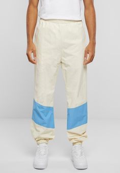 FUBU CORPORATE BLOCK - Spodnji deli trenirk - creme light blue Tracksuit Bottoms, Dali, Jogging, Light Blue, Blue