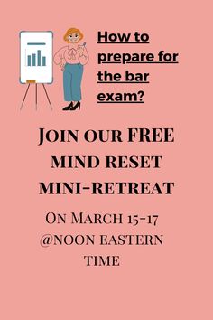 a pink poster with the text join our free mind - rest mini - treat on march 17th and noon eastern time