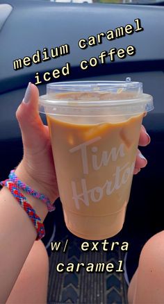 #tims #coffee #caffeine #ice #icedcoffee #drivethru #car #order #recipe #caramel #caramelcoffee #friendshipbracelets #nails #whitenails #driving #drizzle #filter #morning #beverage #drink #cafe #plastic #timhortons #starbucks #dunkin #tasty #delicious #sweet #favorite #favourite #best #snapchat #font #text #aesthetic #vibes Tim Hortons Order Ideas, Tim Hortons Iced Coffee Recipe, Tim Hortons Drinks, Tim Hortons Iced Coffee, Coffee Protein Smoothie, Caramel Drinks, Coffee Names, Tim Horton, Secret Starbucks Drinks