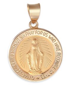 in stock Macys Jewelry, Pray For Us, Yellow Gold Jewelry, Miraculous Medal, Mens Gift Sets, Baby Boy Gifts, Baby Clothes Shops, Our Lady, Party Shoes