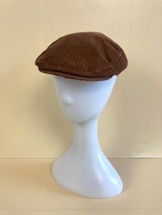 Vintage Corduroy Flat Cap Brown Baker Boy Size Small 55cm Made in England  Label Size 6 7/8 = 55cm  Good Condition Brown Flat Cap, Vintage Corduroy, Baker Boy, Brown Flats, Newsboy Cap, Flat Cap, Caps Hats, Accessories Hats, England