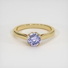 Custom designed 1.19 Ct. Round Violet Sapphire Ring set in 14K Yellow Gold. Purchase as designed or customize by selecting another sapphire or setting of your choosing. Violet Sapphire, Sapphire Jewelry, Ring Set, Ring Sets, Sapphire Ring, Violet, Sapphire, Custom Design, Yellow Gold