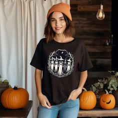 Embrace your witchy side with this Vintage Girls Will Be Girls Witch Shirt. Featuring a fun, vintage design, this Halloween tee is perfect for adding some spooky, witchy vibes to your style. It's a great choice for celebrating the season with comfort and charm. About us Looking for personalized, soft, and comfortable t-shirts? At BLVIN Design, we help you express your individuality with custom-made shirts tailored just for you! Each piece is handcrafted by our small, dedicated team with care and Witch Coven, Witch Party, Occult Fashion, Vintage Witch, Custom Made Shirts, Vintage Gothic, Witchy Vibes, Family Halloween, Halloween Tees