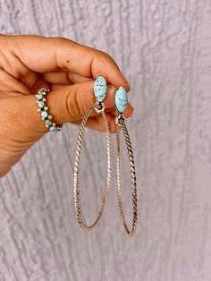 *TWIST AGAIN* Hoops *MARQUISE | Turquoise Tuesday Western Wishlist, Metal Jewelry Handmade, Electroformed Jewelry, Stylish Bracelet, Turquoise Rings, Christmas 2023, Genuine Turquoise, Earring Sale