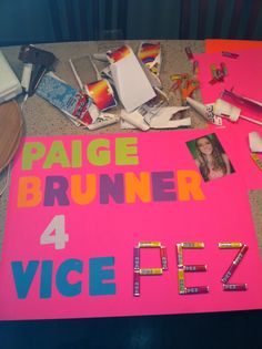 a pink sign that says rage brunner 4 vice pics on the front