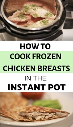 An easy Instant Pot Chicken recipe that will take you step by step and show you how to cook frozen chicken breast. Make it into moist shredded chicken for the perfect healthy protein to add to quesadillas, lettuce wraps, salads, homemade pizzas, sandwiches, nachos, stir-fry, pitas - the list is endless! Moist Shredded Chicken, Cooking Frozen Chicken Breast, Instant Pot Chicken Breast, Chicken Cook, Homemade Pizzas, Pressure Pot, Chicken Breast Recipe