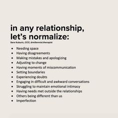 a poster with the words in any relationship, let's normalize