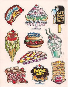 an image of ice cream stickers