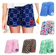 "Monogrammed Pajama Shorts - Custom Pajama Shorts These pajama shorts are the newest patterns this season. Designed with a drawstring adjustable ti. Great for lounging an casual activities. * Polyester/Spandex Blend * Available in Sizes S/M(2-8) and L/XL(10-16) * Elastic Waist with Functional Drawstring Tie * Flat Measurements-All Measurements Are Approximate * S/M(2-8Waist: 15.75\" Thigh: 12\" Length: 29.5\" * L/XL(10-16Waist: 17.25\" Thigh: 13.5\" Length: 30.5\" Cool leopard Yacht club Frond o Pajamas Shorts Pattern, Monogrammed Pajamas, Big Sister Gifts, Safari Party, Sleep Shorts, Pajama Robe, Lounge Shorts, Yacht Club, Customized Blankets