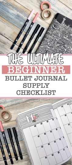 The ultimate beginner bullet journal supply checklist Beginner Bullet Journal, Bullet Journal For Beginners, Journal Layouts, Bullet Journal How To Start A, Mouse Crafts, Bullet Journal Hacks, Bullet Journal Printables, Journal Books