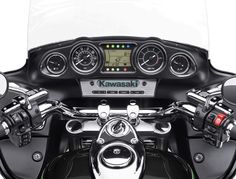 the gauges and instrument controls on a motorcycle