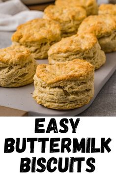 buttermilk biscuits on a cutting board Easy Homemade Buttermilk Biscuits, Diy Buttermilk Biscuits, Simple Biscuit Recipe No Buttermilk, Buttermilk Pancake Mix Biscuits, Homemade Buttermilk Pancake Mix Recipe, Buttermilk Biscuits Easy, Easy Homemade Biscuits