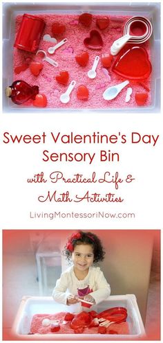 valentine's day activity for kids with practical life and math activities