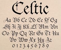 an old fashioned gothic font with black ink