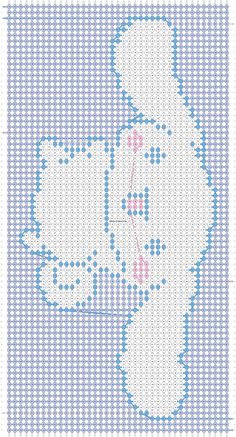 a cross stitch pattern with the shape of a teddy bear