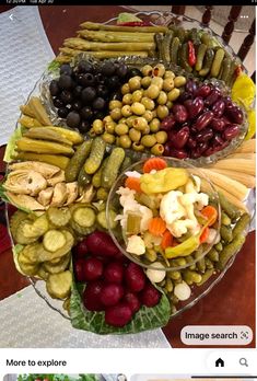 a platter filled with different types of food