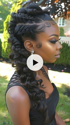 ▷▷ Add glamour to your appearance with these black cornrow hairstyles with curls. Perfect for special occasions. Save this pin for glamorous cornrow and curl ideas! prom hairstyles bun, p. Black Cornrow Hairstyles, Hairstyles Bun, Cornrow, Cornrow Hairstyles, Special Occasion, Prom