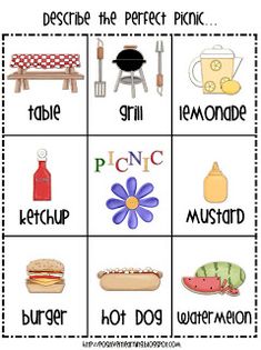 a printable worksheet with pictures of food and words to describe the perfect pink