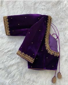 Hand embroidered ready made velvet saree blouse / crop top/stitched saree blouse usa / purple blue saree blouse/ hand embroidered blouse/zardosi blouse/velvet saree blouse/ pure silk blouse/ purple velvet maggam work blouse        It is very true that a perfect blouse is the one which makes your saree look stand out !! If you find one of such a style that you have been wanting to have then dont let it go !! we carry such unique trending blouses that instantly add a stylish look to any saree !! Purple Brocade Blouse Designs, Dark Purple Saree Blouse Combination, Fitted Velvet Blouse Piece For Wedding, Fitted Velvet Blouse For Wedding, Fitted Velvet Saree, Velvet Choli With Intricate Embroidery, Velvet Unstitched Blouse For Wedding, Fitted Velvet Traditional Wear With Intricate Embroidery, Fitted Velvet Choli With Intricate Embroidery