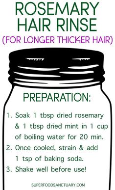 Rosemary Hair Rinse, Homemade Hair Treatments, Thick Hair Remedies, Hair Growth Secrets, Homemade Hair Products