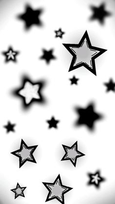 black and white stars flying in the air