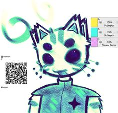 a drawing of a cat wearing a blue shirt and black star on it's chest