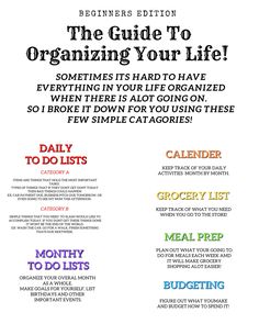 Stay on top of all the busy things in your life. How To Organize My Life, Lists To Make To Organize Your Life, How To Organize Your Life, Life Organization Tips, Organizing My Life, Organize My Life, Planer Organisation, Organizing Your Life, Organizing Life