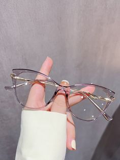 Collar    Full Rim Glasses Embellished   Women Accessories Fancy Glasses Frames, Aesthetic Specs, Cat Glasses Frames, Aesthetic Glasses Frames, Clear Glasses Frames Women, Glasses Inspo, Pretty Sunglasses, Fashionable Glasses